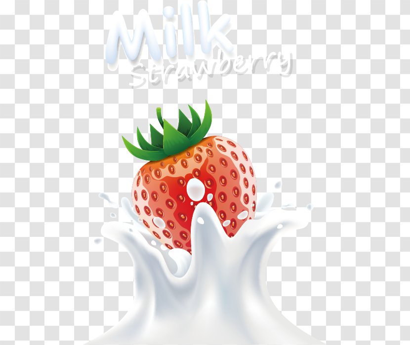 Flavored Milk Strawberry Powdered - Fruit Transparent PNG