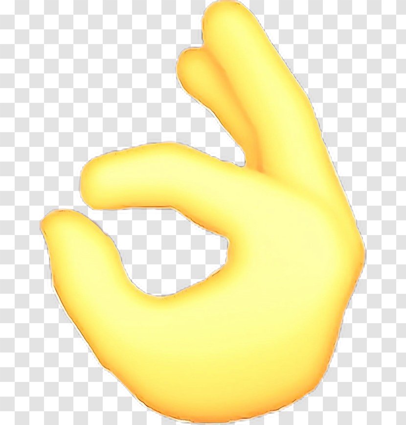 Yellow Finger Hand Gesture Thumb - Smile Transparent PNG