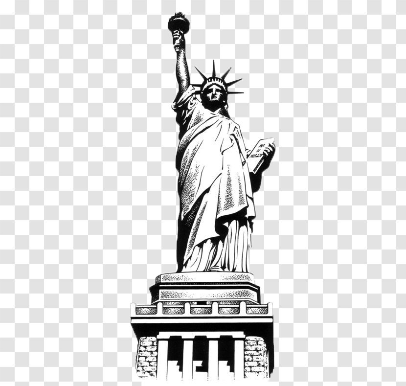 Statue Of Liberty Eiffel Tower Lion Belfort Drawing Transparent PNG