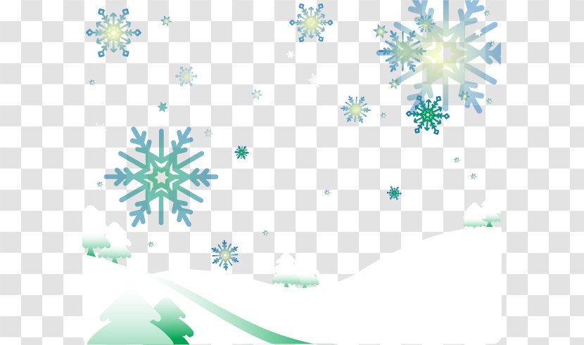 Santa Claus Snowflake - Tree - Fluttering Snowflakes Transparent PNG
