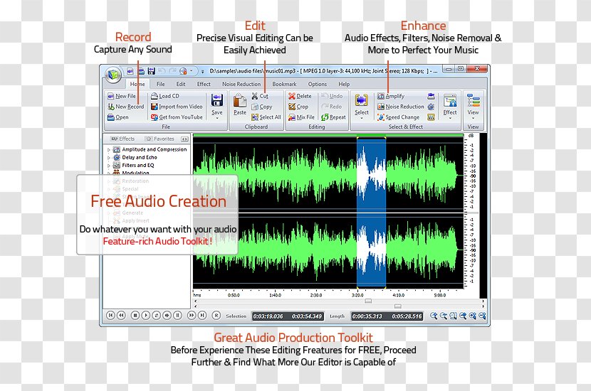 Computer Program Audio Editing Software Sound Editor Free - Cartoon Transparent PNG