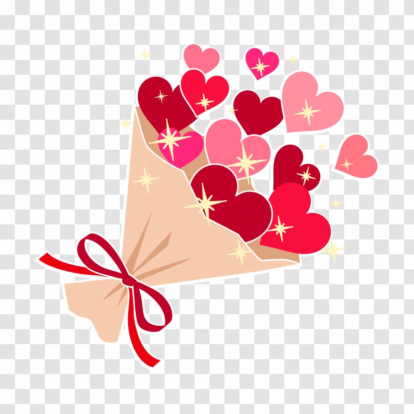 Bouquet Of Heart Red. - Love - Photography Transparent PNG