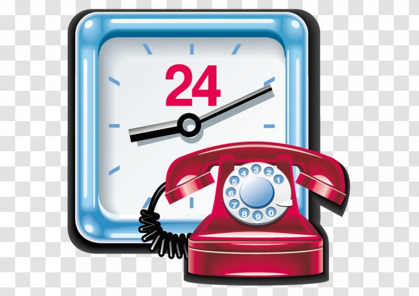 Fax Logo Icon - Telephone - Vector Phone Clock Transparent PNG
