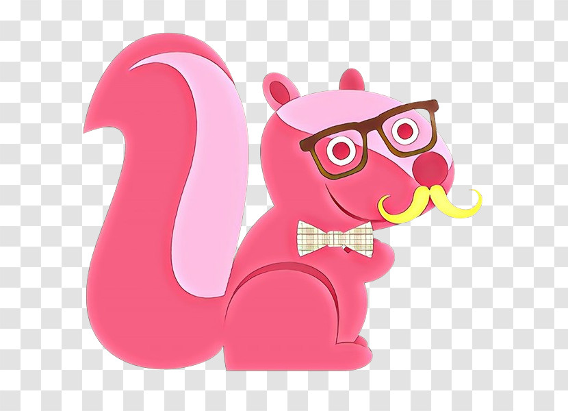 Pink Squirrel Cartoon Magenta Toy Transparent PNG