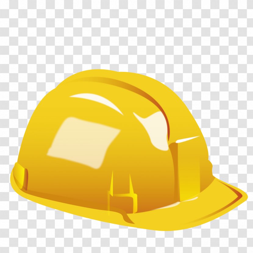 Helmet Hard Hat Yellow - Vector Transparent PNG