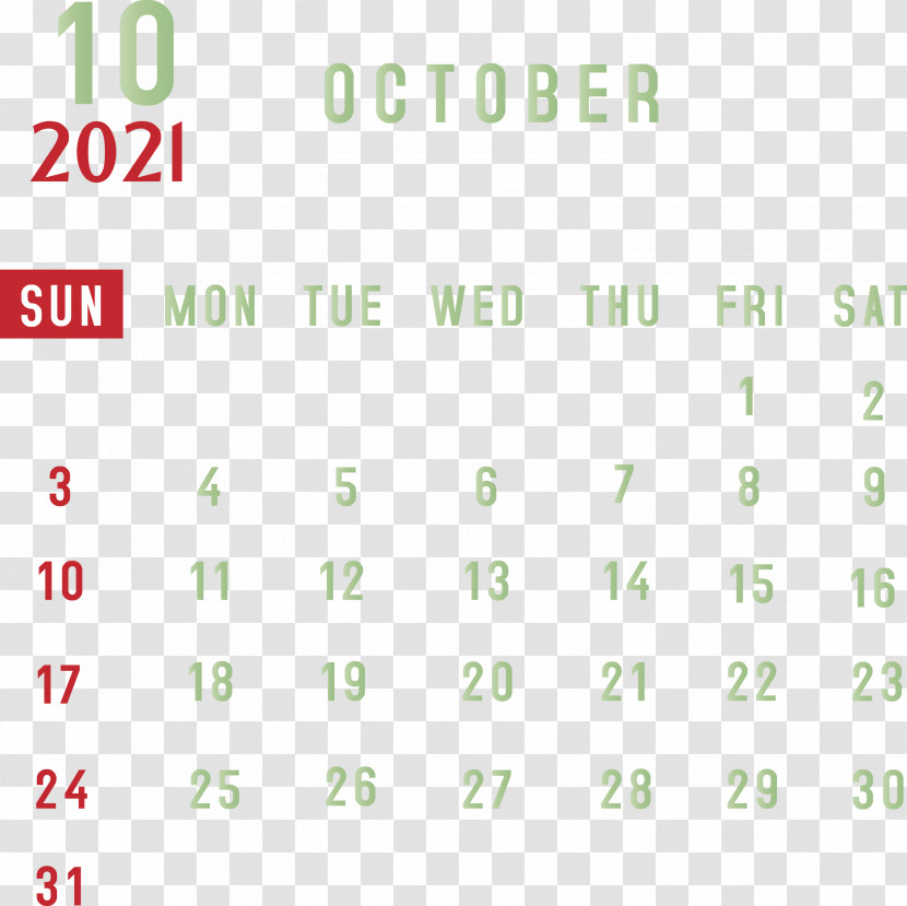 October 2021 Printable Calendar 2021 Monthly Calendar Printable 2021 Monthly Calendar Template Transparent PNG