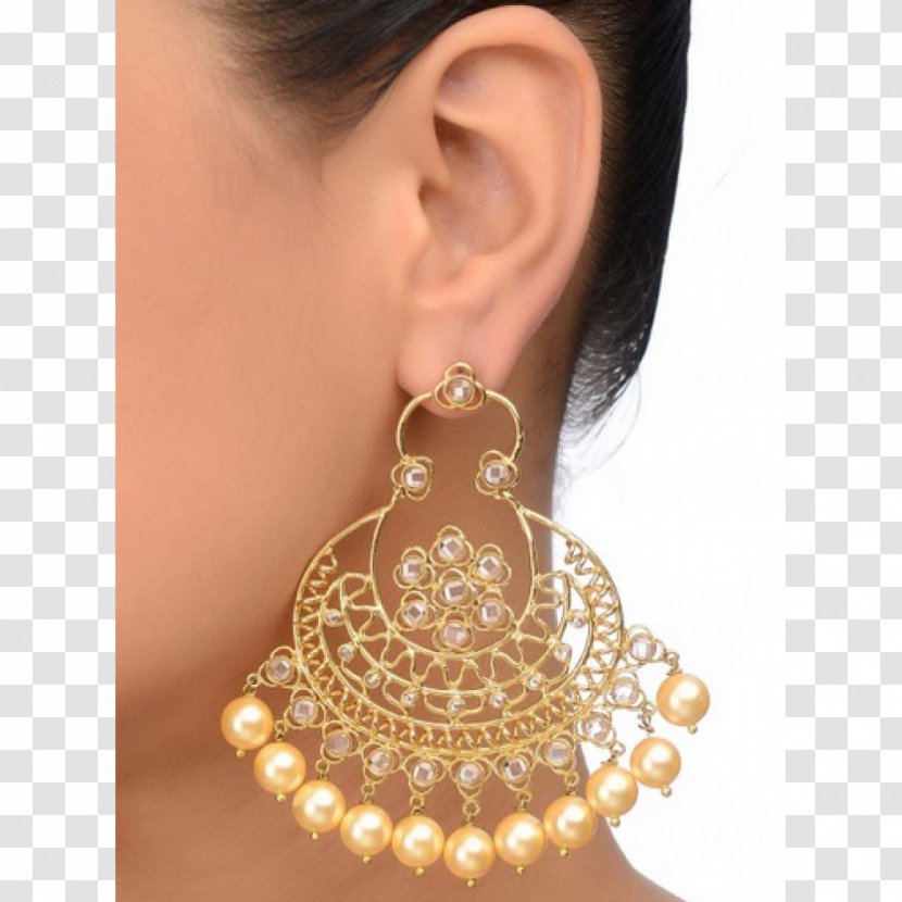 Earring Chandbali Necklace Diamond Jewellery - Bitxi Transparent PNG