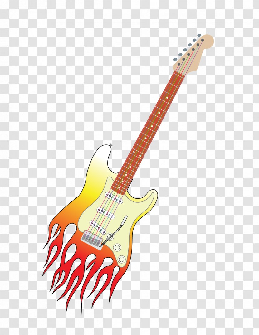 Fender Stratocaster Electric Guitar Pick - Frame - Vector Template Download Transparent PNG