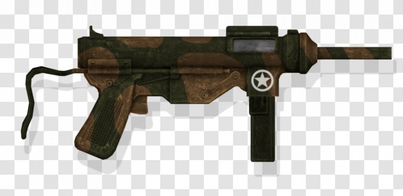Fallout: New Vegas Firearm M3 Submachine Gun Weapon - Cartoon Transparent PNG