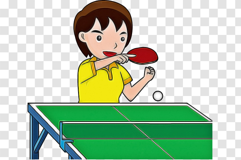Ping Pong Table Tennis Racket Racquet Sport Play Cartoon Transparent PNG