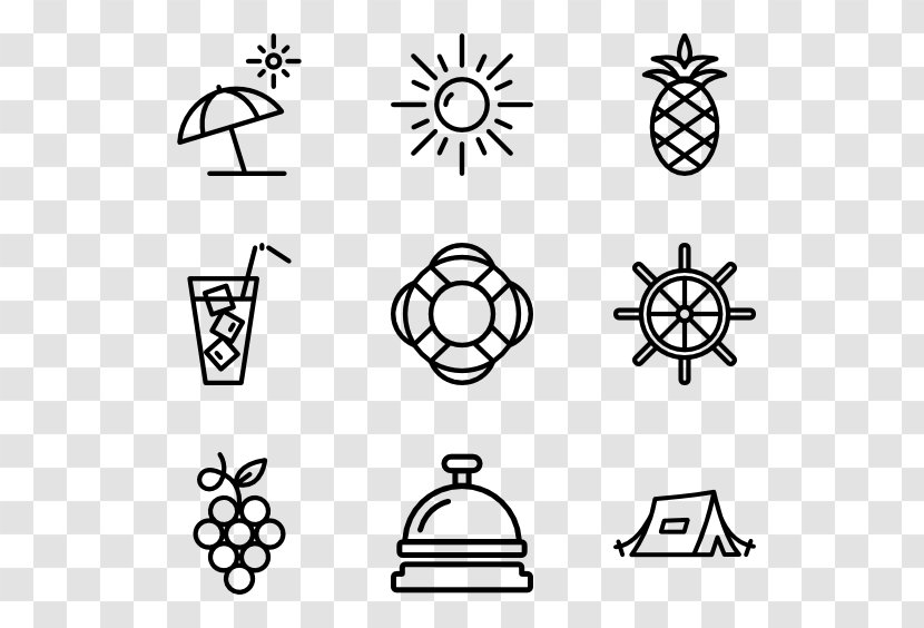 Clip Art - Black And White - Summer New Transparent PNG