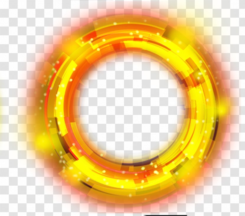 Light Circle Yellow - Symbol - Ring Effect Element Transparent PNG
