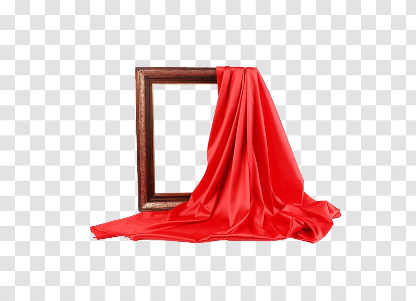Light Silk Textile Red Drapery - Theater Drapes And Stage Curtains - Solid Wood Rims Transparent PNG