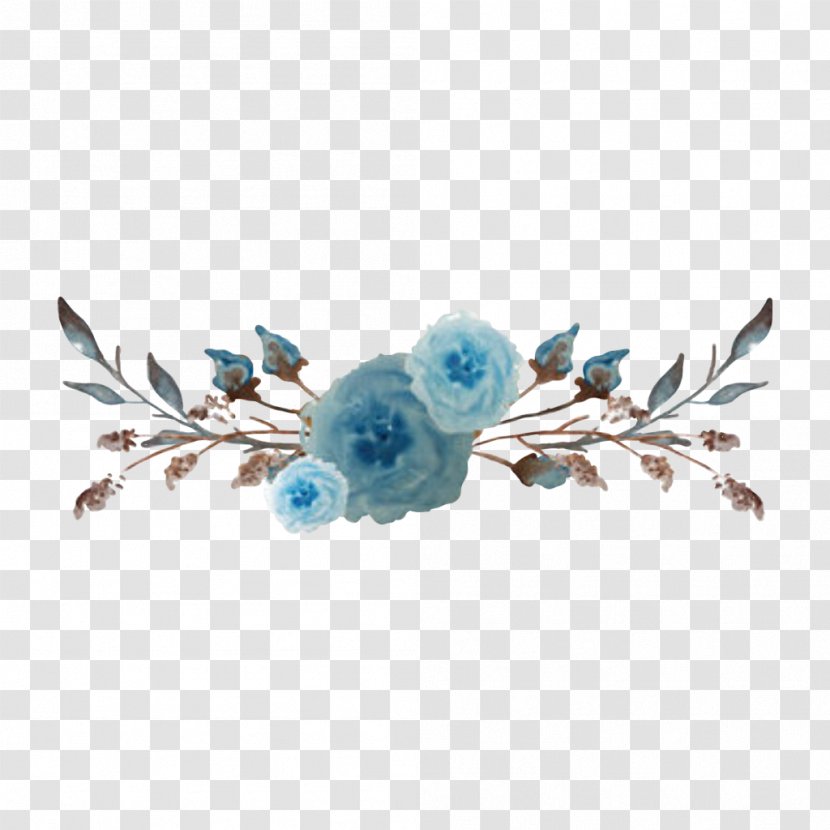 Watercolor Painting Watercolor: Flowers Blue Image - Turquoise - Flower Transparent PNG