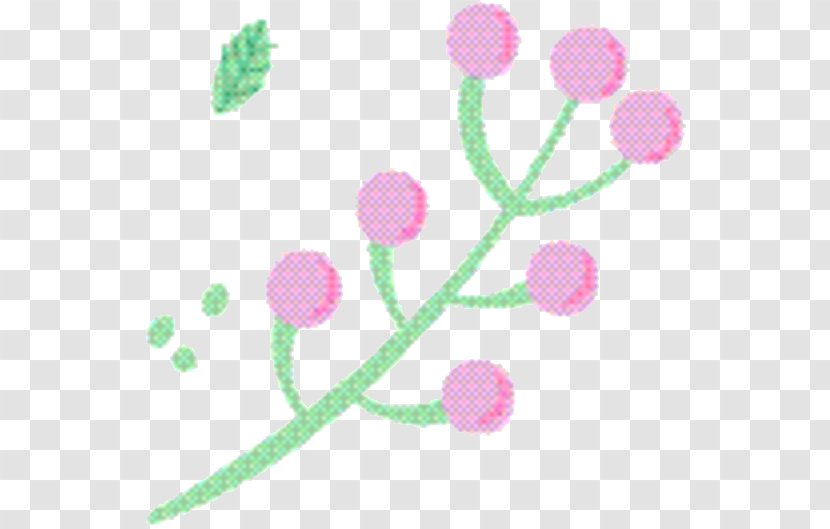 Pink Flower Cartoon - Plant Stem Transparent PNG