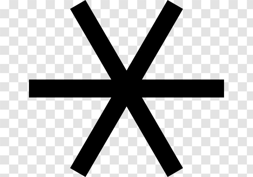 Symbol Sign Valknut Asterisk Old Norse - Black And White - Made For Each Other Transparent PNG