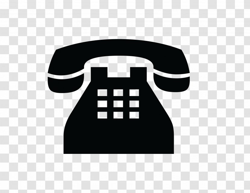 IPhone Telephone Symbol - Black And White - Call Transparent PNG