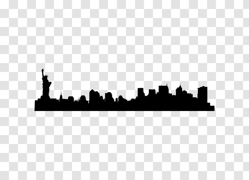 The Skyline Hotel Sticker Wall Decal - Monochrome Photography - Building Transparent PNG