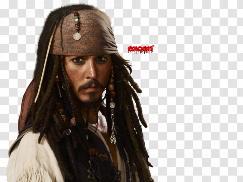 Jack Sparrow Pirates Of The Caribbean: At World's End Johnny Depp Will Turner Captain Teague - Long Hair Transparent PNG