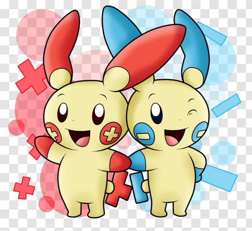 Pokémon Snap Plusle Minun Battle Revolution X And Y - Tree - Plus Minus Transparent PNG