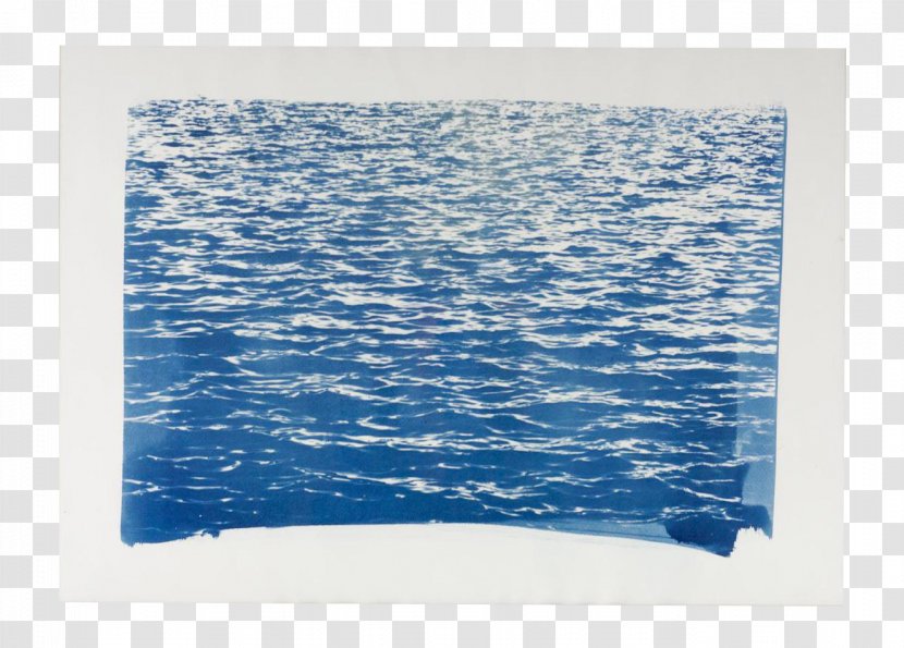 Cyanotype Paper The Great Wave Off Kanagawa Printing Picture Frames - Frame - Sea Waves Blue Transparent PNG