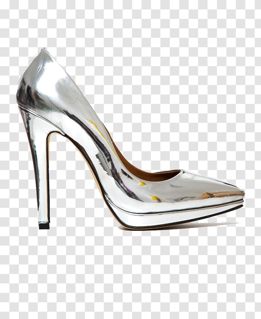 High-heeled Shoe Stiletto Heel Silver Fashion - Platform Oxford Shoes For Women Transparent PNG
