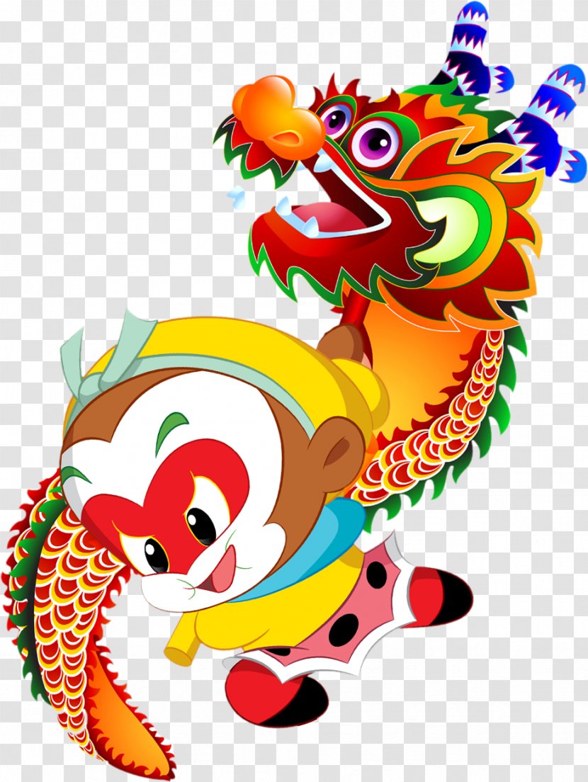 Chinese New Year Dragon Dance Lantern Festival - Traditional Holidays - Monkey, Taobao Material Transparent PNG