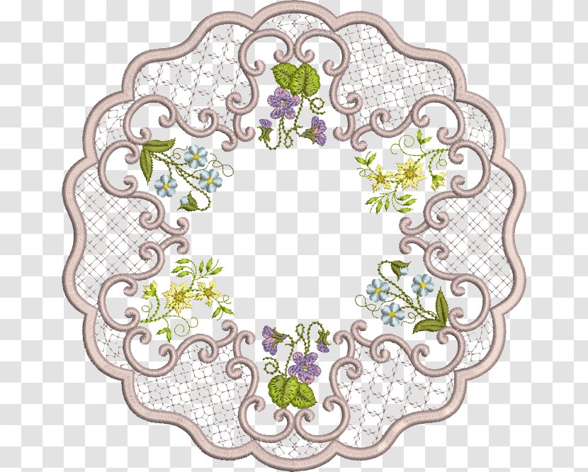 Doily Machine Embroidery Tatting Cutwork - Leaf Transparent PNG