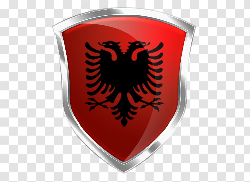 Flag Of Albania Albanian Double-headed Eagle - Shield Transparent PNG
