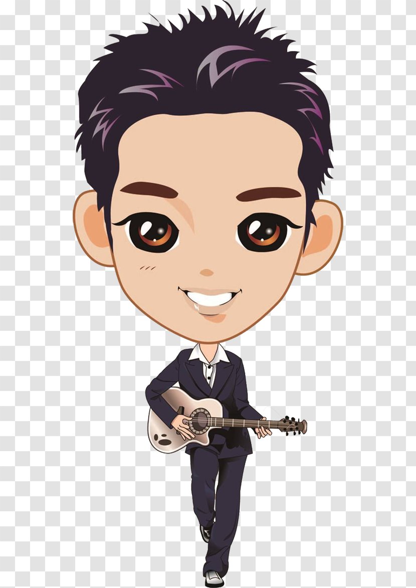 Guitar Cartoon - Boy Transparent PNG