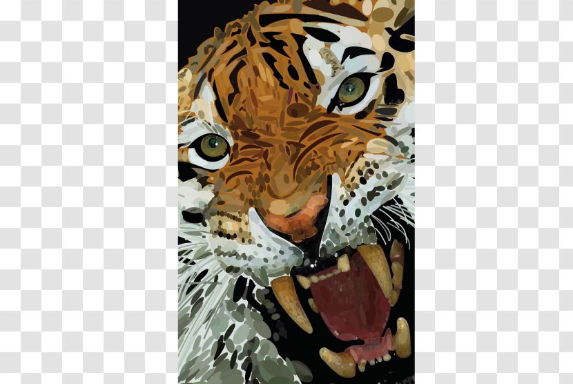 Tiger Whiskers Cat Roar Wildlife - Carnivoran Transparent PNG