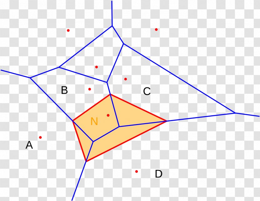 Natural Neighbor Voronoi Diagram Nearest-neighbor Interpolation - Area Transparent PNG