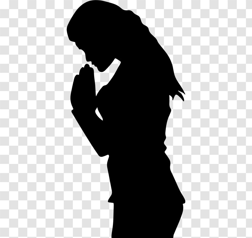 Prayer Woman Praying Hands Silhouette Clip Art - Child Transparent PNG