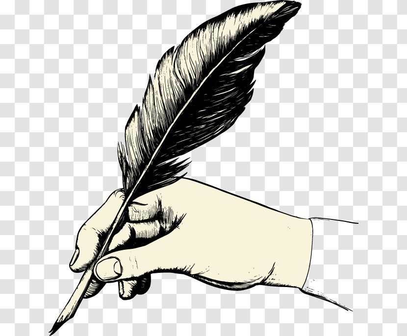 Feather Paper Quill Pen Clip Art - Arm Transparent PNG