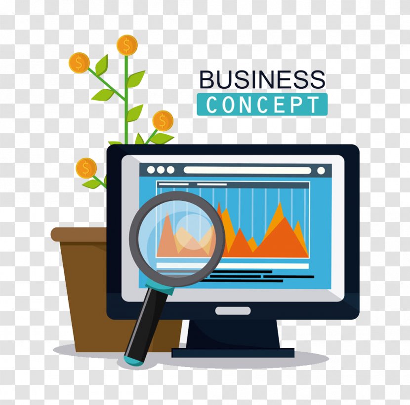 Laptop Magnifying Glass Euclidean Vector Computer File - Display Device - And Image Transparent PNG