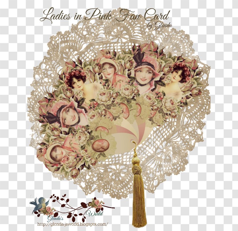 Floral Design Paper Hand Fan Jewellery - Sticker Transparent PNG