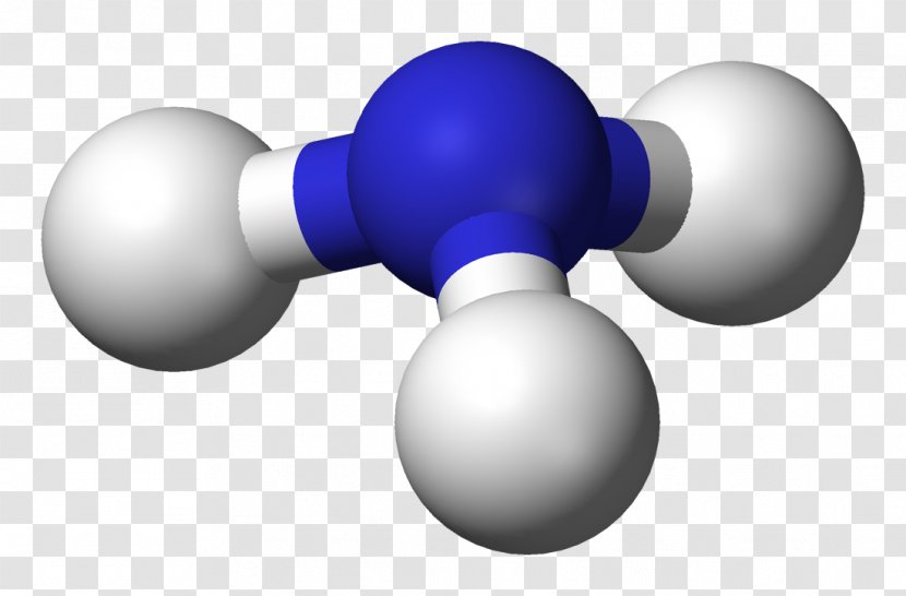 Ball-and-stick Model Ammonia Solution Molecule Space-filling - Azane Transparent PNG