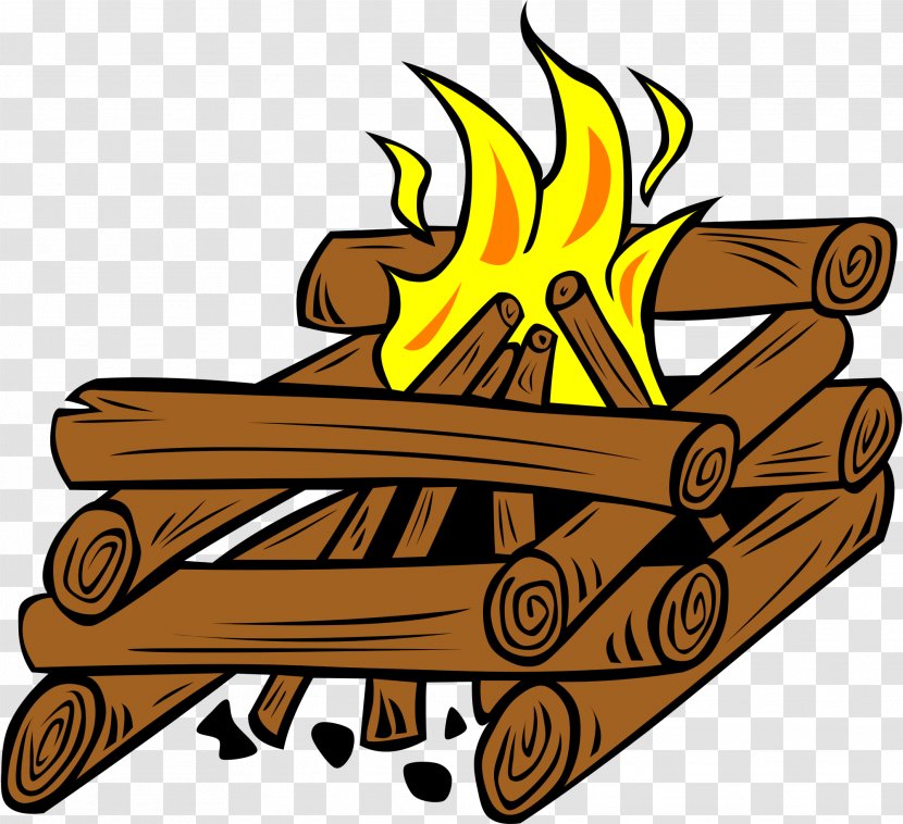 Campfire Log Cabin Camping Tinder - Cooking - Camp Fire Picture Transparent PNG