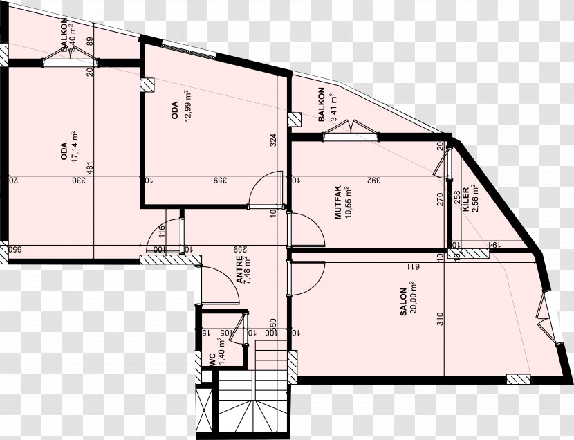 Floor Plan Architecture - Elevation - Plans Transparent PNG