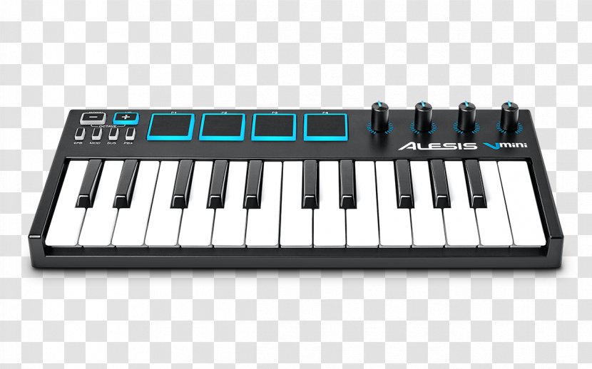 MIDI Controllers Alesis Vmini Portable 25-Key USB-MIDI Controller Keyboard Musical Instruments - Flower Transparent PNG