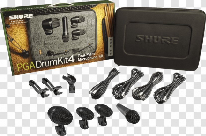 Microphone Shure PGA Drumkit 4 Bass Drums - Drum Transparent PNG