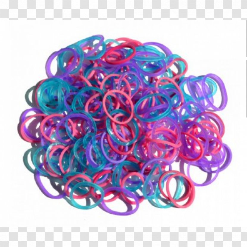 Rainbow Loom Bracelet Rubber Bands Watch - Pink - Online Shopping Transparent PNG