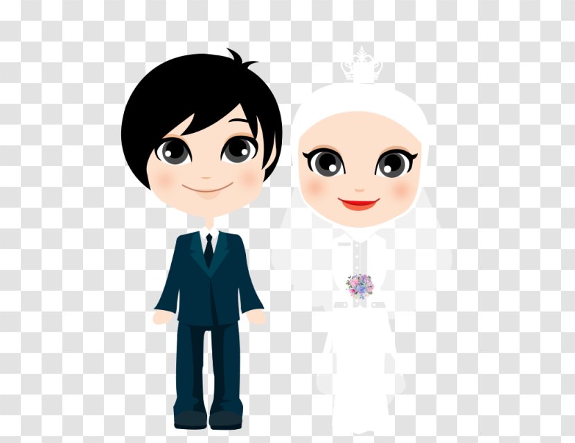 Cartoon Drawing Marriage - Silhouette - Child Transparent PNG