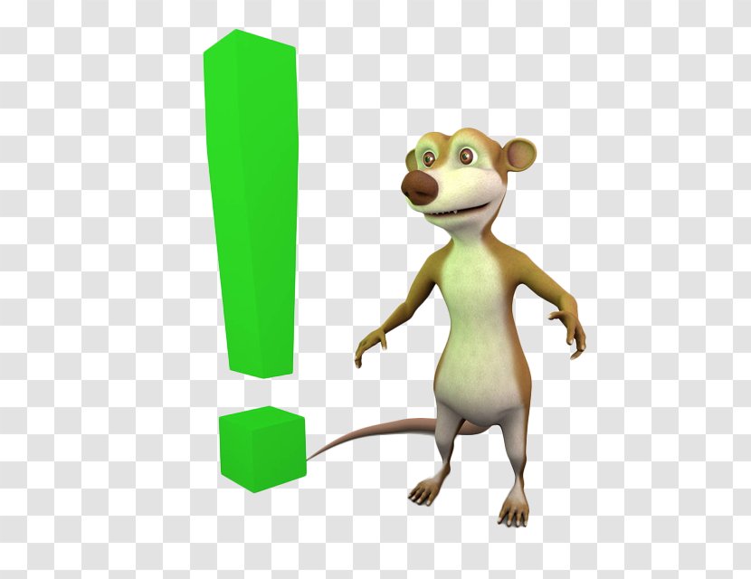 Exclamation Mark Question Cartoon Greinarmerki - Stereo Mouse And Green. Transparent PNG