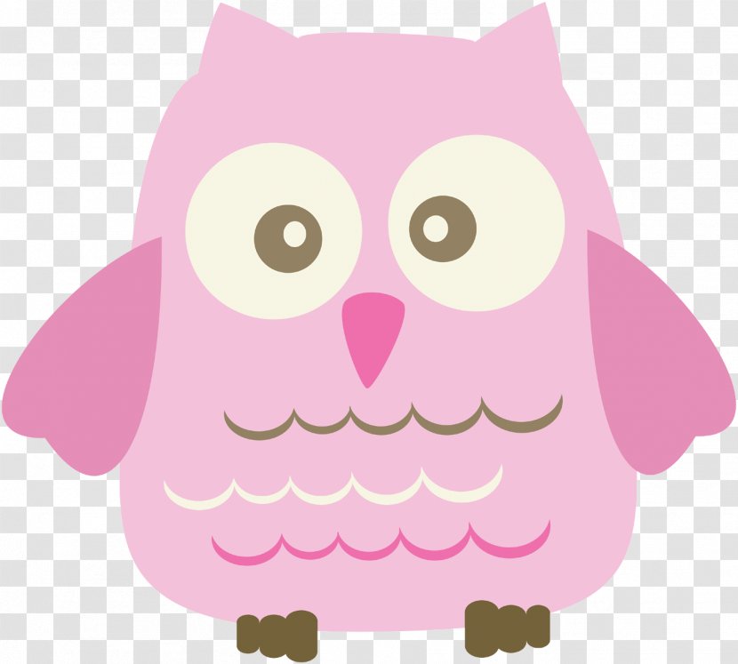 Owl Pink Cartoon Bird Of Prey - Animation Transparent PNG