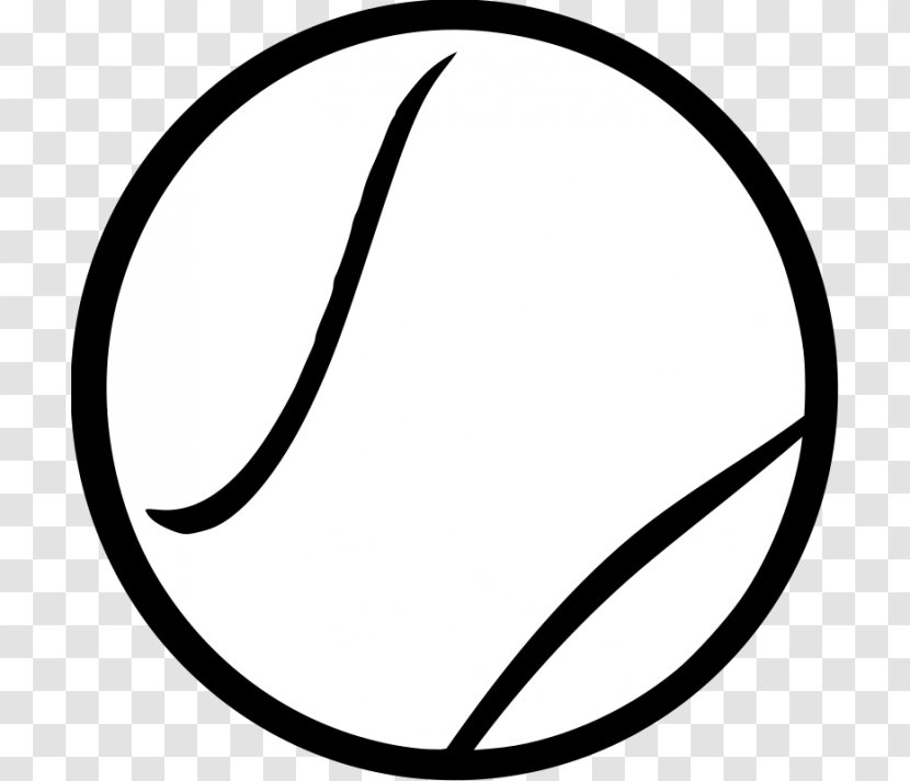 Tennis Ball - Line Art - Symbol Blackandwhite Transparent PNG