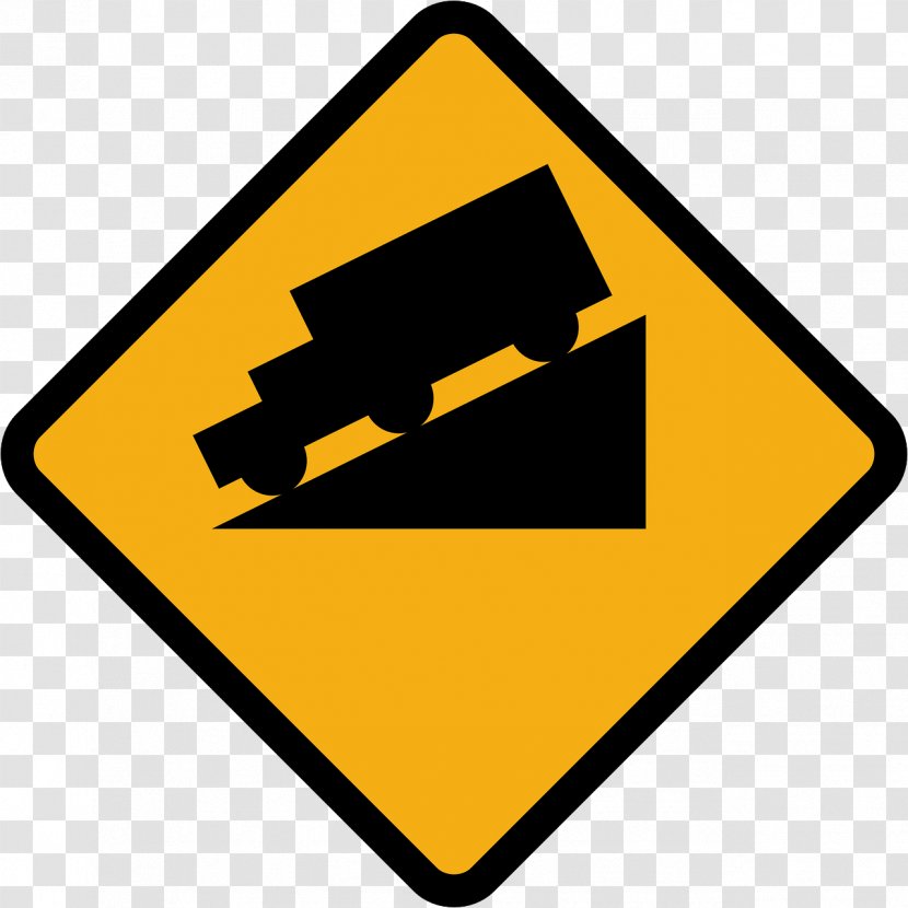 Car Traffic Sign Truck Warning - Yellow Transparent PNG