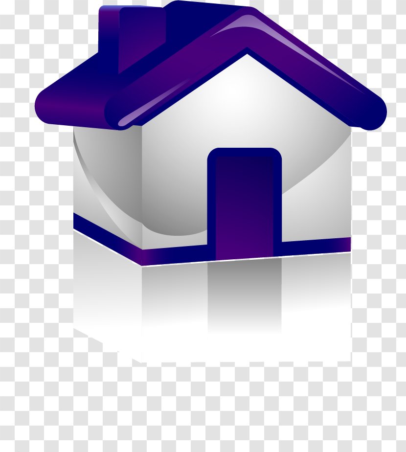 House Roof Violet - Hand-painted Transparent PNG