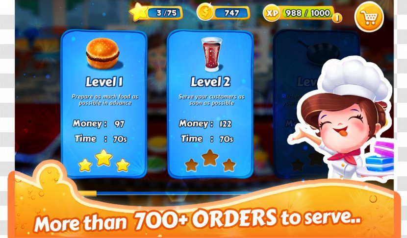 Restaurant Mania Santa Cooking Game Madness - Banner - A Chef's GamesYummy Burger Apps Transparent PNG