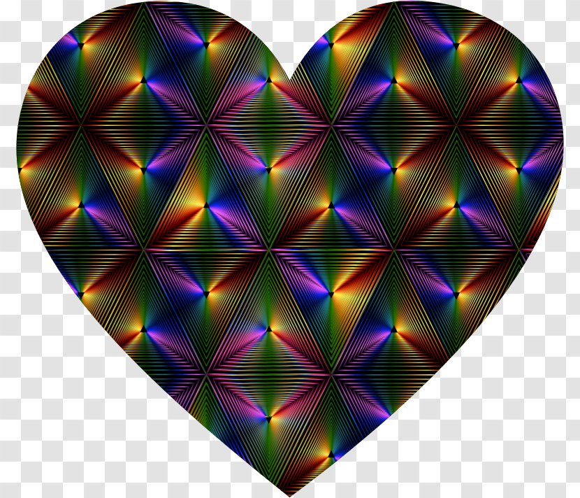 Heart Color Triangle Fractal Art - Similarity - Prismatic Love Transparent PNG